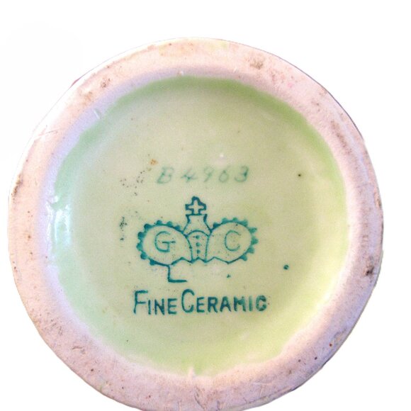 Vtg Napco Peach Blossom creamer & sugar bowl with lid from 20th cen - Picture 13 of 13